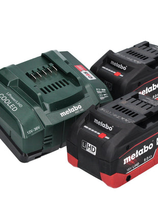 Metabo KH 18 LTX BL 24 marteau perforateur sans fil 18 V 2,2 J SDS Plus Brushless + 2x batterie 8,0 Ah + chargeur + metaBOX