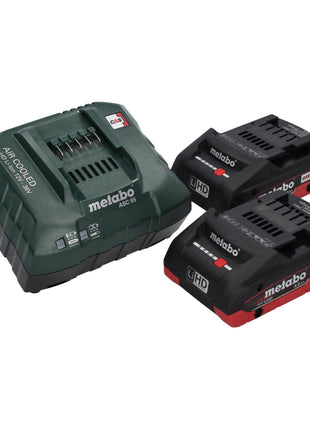 Scie sauteuse sur batterie Metabo STA 18 LTX 140 18 V + 2 batteries 4,0 Ah + chargeur + jeu de 10 lames de scie sauteuse + métaBOX