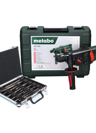 Martillo combinado Metabo KHE 2645 850 W 2,9 J SDS plus + juego de cinceles perforadores de 13 piezas + estuche