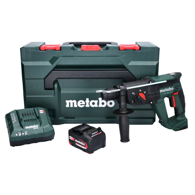 Metabo KH 18 LTX 24 Marteau combiné sans fil 18 V 2,1 J SDS plus + 1x batterie 4,0 Ah + chargeur + metaBOX