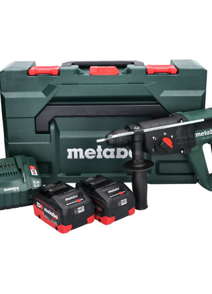 Metabo KH 18 LTX 24 Marteau perforateur burineur sans fil 18 V 2,1 J SDS plus + 2x Batterie 4,0 Ah + Ladegert + metaBOX