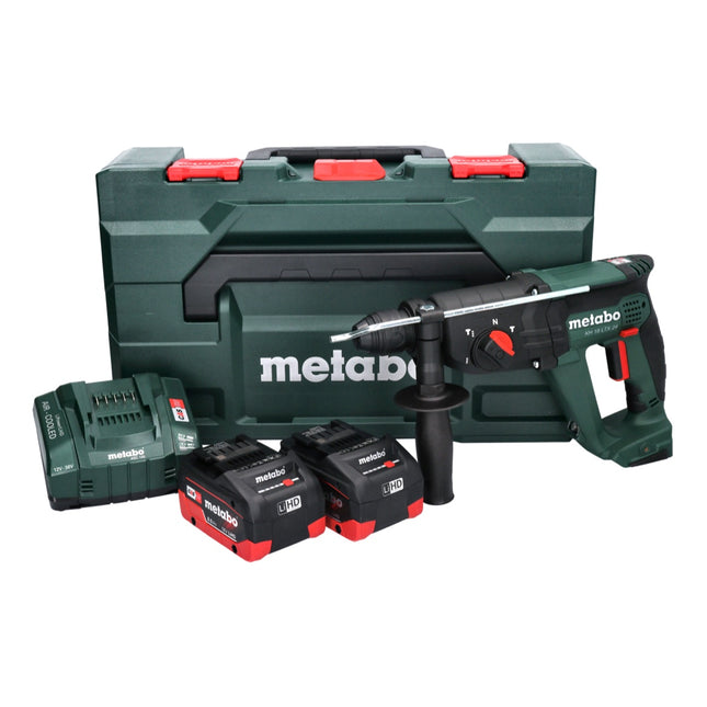 Metabo KH 18 LTX 24 Marteau combiné sans fil 18 V 2,1 J SDS plus + 2x batterie 8,0 Ah + chargeur + metaBOX