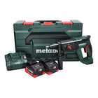 Metabo KH 18 LTX 24 Marteau perforateur burineur sans fil 18 V 2,1 J SDS plus + 2x Batterie 4,0 Ah + Ladegert + metaBOX