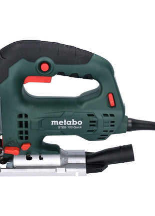 Metabo STEB 100 Quick Stichsäge 710 W 100 mm ( 601110000 ) + 10 tlg. Sägeblatt Set ( 623599000 ) - Toolbrothers