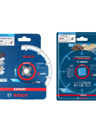 Bosch X-LOCK Set de Disques à tronçonner Diamant Métal + Carbure Multi Wheel 125 x 22,23mm (061599761M)