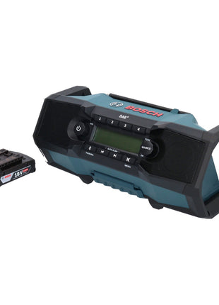 Bosch GPB 18V-2 SC Radio de chantier professionnelle sur batterie 18 V DAB+ Bluetooth AUX + 1x batterie 2,0 Ah - sans chargeur