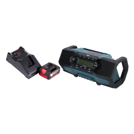 Bosch GPB 18V-2 SC Radio de chantier professionnelle sur batterie 18 V DAB+ Bluetooth AUX + 1x batterie 4,0 Ah + chargeur