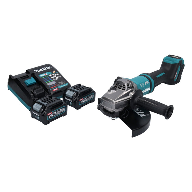 Meuleuse d'angle sur batterie Makita GA 038 GA2 40 V max. 230 mm sans balais XGT + 2x batteries 2,0 Ah + chargeur