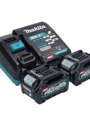 Meuleuse d'angle sur batterie Makita GA 038 GA2 40 V max. 230 mm sans balais XGT + 2x batteries 2,0 Ah + chargeur