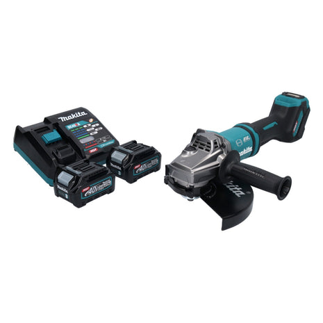 Amoladora angular a batería Makita GA 038 GD2 40 V máx. 230 mm sin escobillas XGT + 2x baterías 2,5 Ah + cargador