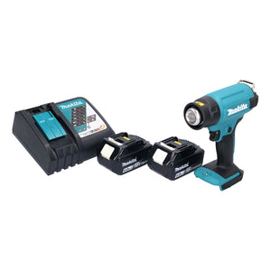 Makita DHG 180 RG Pistolet à air chaud sans fil 550°C 18V + 2x Batteries 6,0Ah + Chargeur