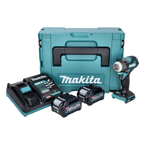 Makita TW 004 GA201 Llave de impacto inalámbrica 40 V máx. 1/2" 350 Nm XGT Brushless + 2x batería 2,0 Ah + cargador + Makpac