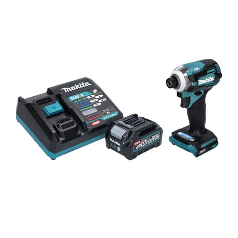 Clé à chocs sans fil Makita TD 001 GA1 40 V max. 220 Nm 1/4" XGT Brushless + 1x batterie 2,0 Ah + chargeur