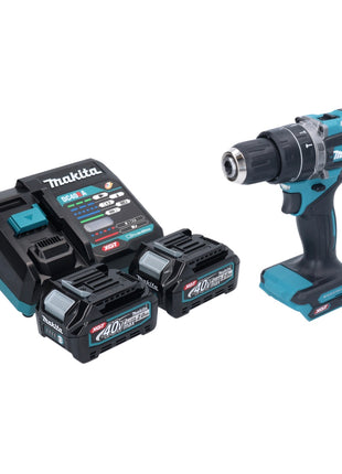 Perceuse à percussion sans fil Makita HP 002 GA2 40 V max. 64 Nm sans balais + 2 batteries 2,0 Ah + chargeur