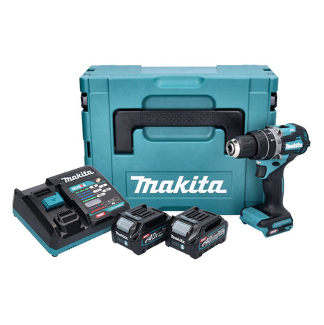 Perceuse à percussion sans fil Makita HP 002 GA202 40 V max. 64 Nm sans balais + 2x batteries 2,0 Ah + chargeur + Makpac