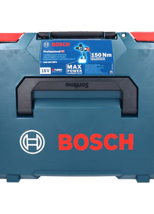 Bosch GSB 18V-150 C Professional Perceuse-visseuse à percussion sans fil Biturbo Brushless 18 V 150 Nm (06019J5102) + L-Boxx - sans batterie, sans chargeur