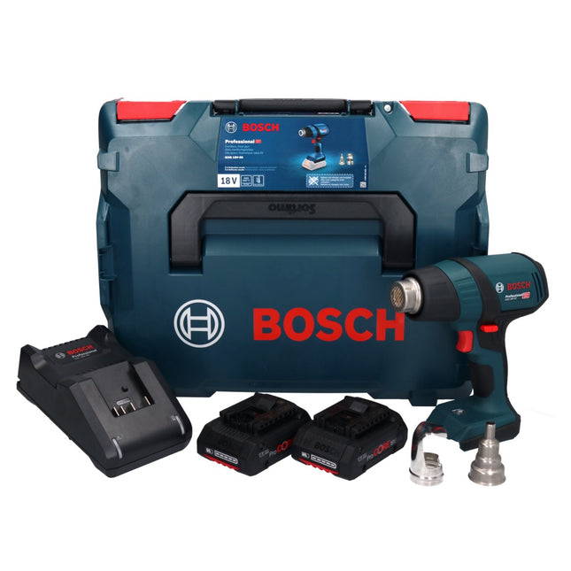 Bosch GHG 18V-50 Professional Akku Heissluftgebläse 18 V 300° C / 500° C + 2x ProCORE Akku 4,0 Ah + Ladegerät + L-Boxx - Toolbrothers