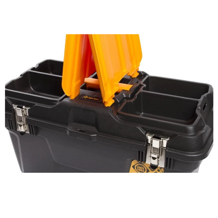FORTE Tools MG-22 Jumbo Toolbox in 58x23x31 cm, Werkzeugkoffer, Koffer mit Metall-Laschen und internen Organizer, herausnehmbar, abschließbar ( 000051144585 ) - Toolbrothers