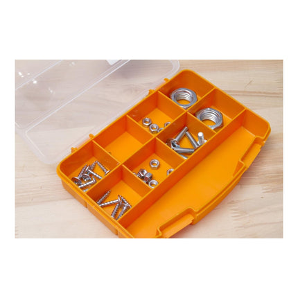 FORTE Tools Box ORG-10 Organisateur de rangement pour petites pièces ( 000051144705 ) 251 x 200 x 44 mm avec 10 compartiments pour clous vis chevilles outils à main