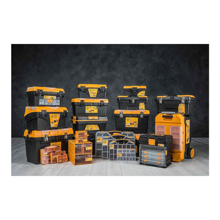 FORTE Tools Box ORG-10 Organisateur de rangement pour petites pièces ( 000051144705 ) 251 x 200 x 44 mm avec 10 compartiments pour clous vis chevilles outils à main