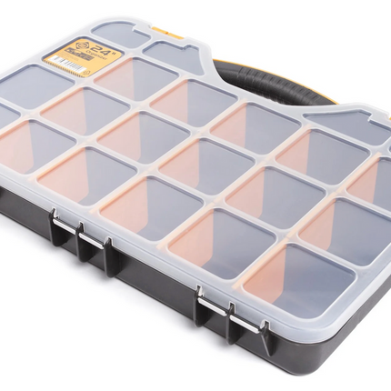 Forte Tools ORG-24 Coffret à outils en 51x35x7 cm, boîte de rangement, organisateur avec 18 compartiments différents, amovible, boîte solide, couvercle anti-rayures (000051144820)