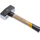 FORTE TOOLS Marteau avec manche en bois, poids de la tête 2000 g, marteau avec manche en bois, outil premium, forgé, double clavette annulaire, tête laquée (000051151043)