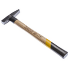 FORTE TOOLS Marteau de serrurier avec manche en bois, poids de la tête 100 g, marteau avec manche en bois, outil premium, forgé, double clavette annulaire, tête laquée (000051151020)