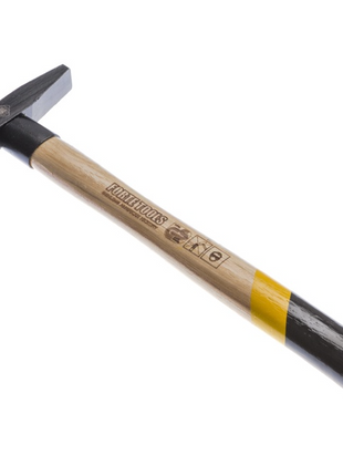 FORTE TOOLS Marteau de serrurier avec manche en bois, poids de la tête 100 g, marteau avec manche en bois, outil premium, forgé, double clavette annulaire, tête laquée (000051151020)