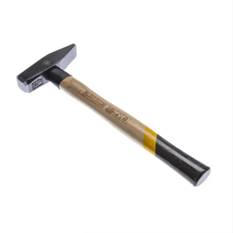 FORTE TOOLS Marteau de serrurier - poids de la tête 200g - Manche en bois - Outil premium, forgé - Double clavette annulaire- Tête laquée (000051151023)