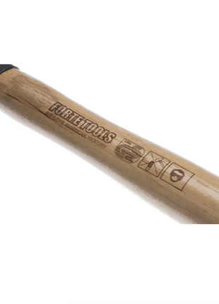 FORTE TOOLS Marteau de serrurier - Manche en bois - Poids de la tête 300 g - Outil premium, forgé - Clavette annulaire - Tête laquée (000051151021)