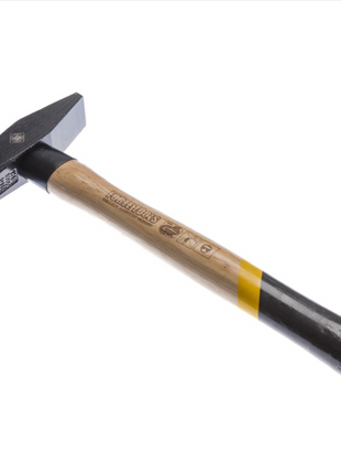 FORTE TOOLS Marteau de serrurier avec manche en bois, poids de tête 800 g, marteau avec manche en bois, outil premium, forgé, cale double anneau, tête peinte (000051151028)