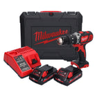 Milwaukee M18 BPD-302C Perceuse à percussion sans fil 60Nm 18V + 2x Batteries 3,0Ah + Chargeur + Coffret