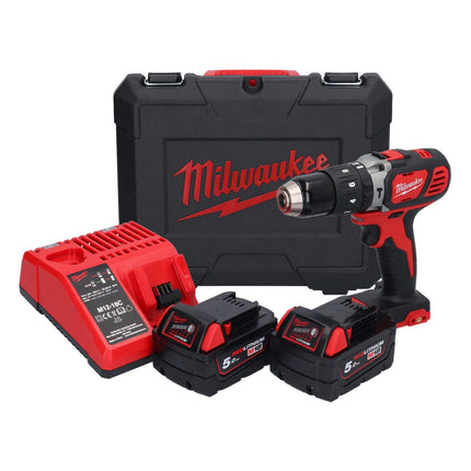Milwaukee M18 BPD-502C Perceuse à percussion sans fil 60Nm 18V + 2x Batteries 5,0Ah + Chargeur + Coffret