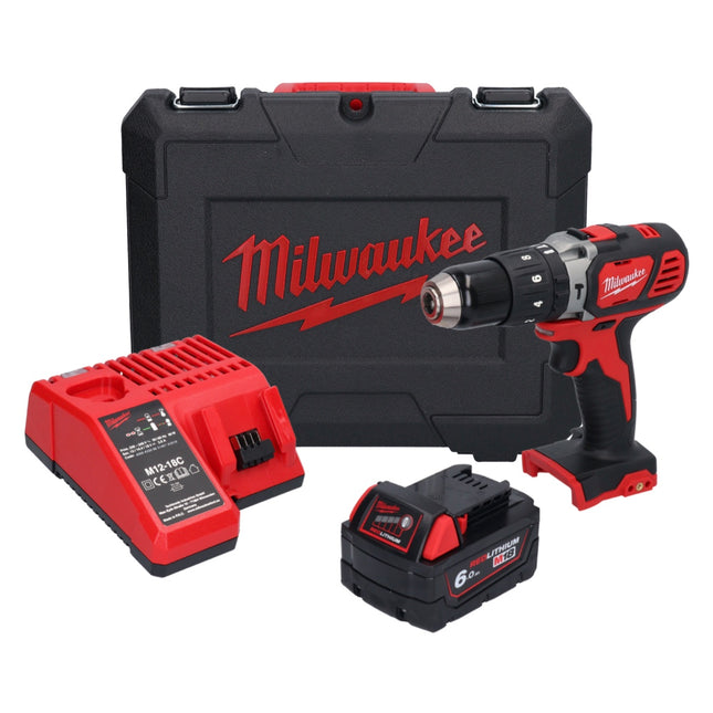 Perceuse à percussion sans fil Milwaukee M18 BPD-601C 18 V 60 Nm + 1x batterie 6,0 Ah + chargeur + mallette
