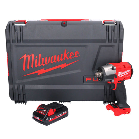 Milwaukee M18 FMTIW2F12-301X Clé à choc sans fil 18 V 745 Nm 1/2'' Brushless + 1x batterie 3,0 Ah + HD Box - sans chargeur