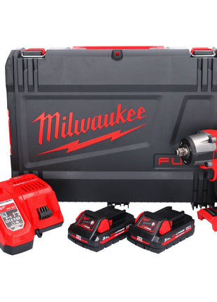 Milwaukee M18 FMTIW2F12-302X Clé à choc sans fil 18 V 745 Nm 1/2'' Brushless + 2x batterie 3,0 Ah + chargeur + HD Box