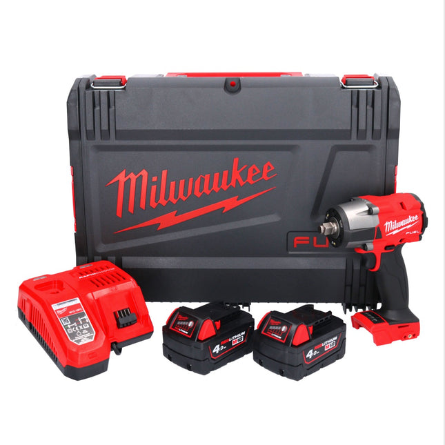 Clé à chocs sans fil Milwaukee M18 FMTIW2F12-402X 18 V 745 Nm 1/2" brushless + 2x batterie 4,0 Ah + chargeur + boîtier HD
