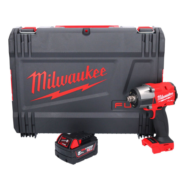Milwaukee M18 FMTIW2F12-501X Clé à choc sans fil 18 V 745 Nm 1/2" Brushless + 1x batterie 5,0 Ah + HD Box - sans chargeur
