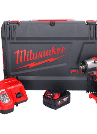 Llave de impacto inalámbrica Milwaukee M18 FMTIW2F12-501X 18 V 745 Nm 1/2" sin escobillas + 1x batería 5,0 Ah + cargador + caja HD