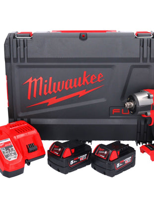 Milwaukee M18 FMTIW2F12-502X Clé à choc sans fil 18 V 745 Nm 1/2'' Brushless ( 4933478450 ) + 2x batterie 5,0 Ah + chargeur + HD Box