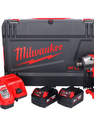 Clé à chocs sans fil Milwaukee M18 FMTIW2F12-602X 18 V 745 Nm 1/2" brushless + 2x batterie 6,0 Ah + chargeur + boîtier HD