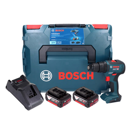 Bosch GSB 18V-55 Professional Perceuse-visseuse à percussion sans fil 18 V 55 Nm Brushless + 2x batterie 4,0 Ah + chargeur + L-Boxx
