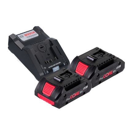 Bosch GCM 18V-216 Professional Scie à onglet sans fil 18 V 216 mm BITURBO brushless + 2x Batteries ProCORE 4.0 Ah + Chargeur