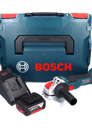 Bosch GWX 18V-10 Meuleuse d'angle sans fil Professional 18 V 125 mm X-LOCK Brushless + 1x Batterie 5,0 Ah + Chargeur + L-Boxx