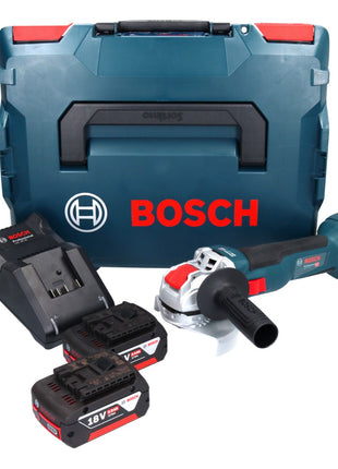 Bosch GWX 18V-10 Profesjonalna akumulatorowa szlifierka kątowa 18 V 125 mm X-LOCK Bezszczotkowa + 2x akumulator 5,0 Ah + ładowarka + L-Boxx