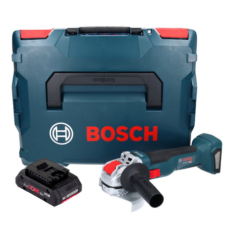 Bosch GWX 18V-10 Professional Meuleuse d'angle sans fil 18 V 125 mm X-LOCK Brushless + 1x Batterie ProCORE 4,0 Ah + L-Boxx - sans chargeur