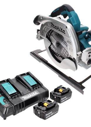 Makita DHS 900 CT Scie circulaire sur batterie 36 V (2x 18 V) 235 mm sans balais + 2x batterie 5,0 Ah + double chargeur