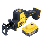 Sierra de sable a batería DeWalt DCS 369 N, sierra alternativa de 18 V sin escobillas + 1x batería de 4,0 Ah - sin cargador