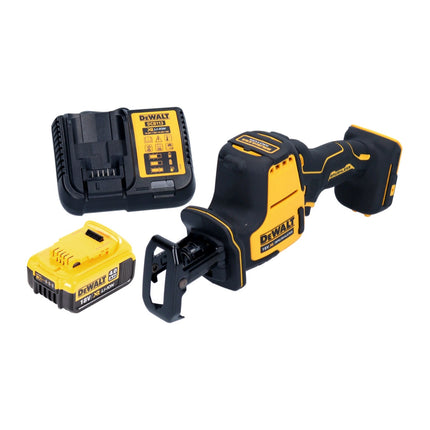 DeWalt DCS 369 M1 Scie sabre sans fil Scie réversible 18 V Brushless + 1x batterie 4,0 Ah + chargeur