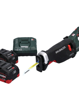 Scie sabre à batterie Metabo SSEP 18 LTX BL MVT 18 V sans balais + 2x batterie 5,5 Ah + chargeur